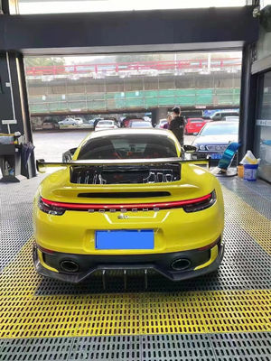 สําหรับ Porsche 992 คาร์บอนไฟเบอร์ คอร์ดี้คิต 992 คาร์บอนไฟเบอร์ ดิฟิวเซอร์ฝีปากด้านหน้า