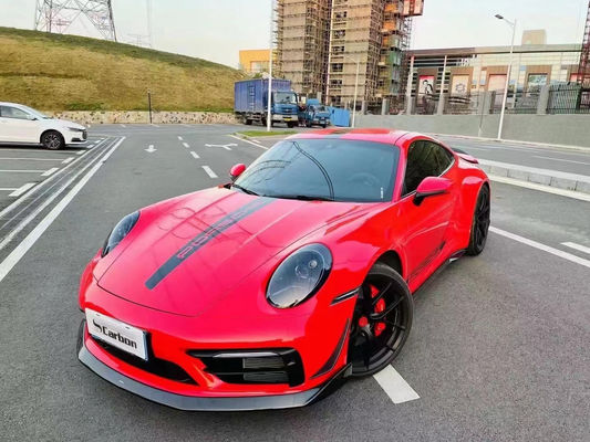 สําหรับ Porsche 992 คาร์บอนไฟเบอร์ คอร์ดี้คิต 992 คาร์บอนไฟเบอร์ ดิฟิวเซอร์ฝีปากด้านหน้า