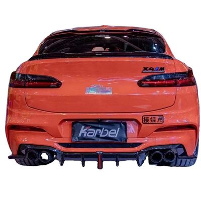 สิ้นส่วนรถยนต์สําหรับ BMW X4M คาร์บอนไฟเบอร์ คอร์ดี้คิต X4M คาร์บอนไฟเบอร์ หน้าสกูป Diffuser Spoiler Hood คอร์ดี้คิต
