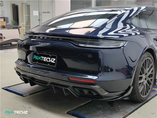 สําหรับ Porsche Palamela 971 คาร์บอนไฟเบอร์ คอร์ดี้คิท Paramela 971 คาร์บอนไฟเบอร์ หน้าลิปดีฟิวเซอร์ สปอยเลอร์ด้านข้างกระโปรงกระโปรง