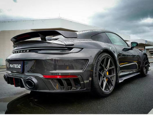 สําหรับ Porsche 992 Turbo Carbon Fiber Spoiler 992 Turbo Upgrade Paktechz Style สปอยเลอร์ครอบหางจากคาร์บอนไฟเบอร์