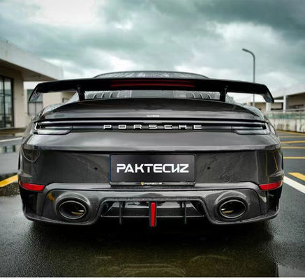 สําหรับ Porsche 992 Turbo Carbon Fiber Spoiler 992 Turbo Upgrade Paktechz Style สปอยเลอร์ครอบหางจากคาร์บอนไฟเบอร์