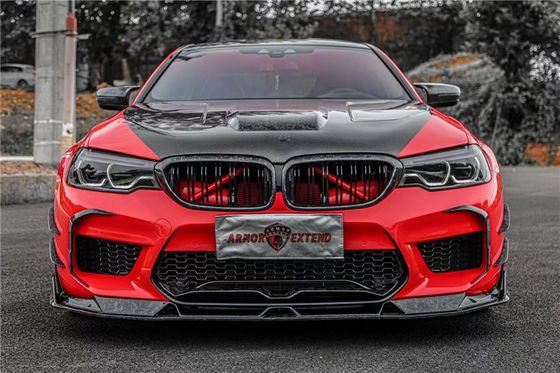 ชิ้นส่วนรถยนต์ ชุดร่างกายใยคาร์บอน สําหรับ BMW M5 F90 M5 F90 ชุดร่างกายใยคาร์บอน หน้าเปลือก Diffuser Spoiler Side Skirt Hood