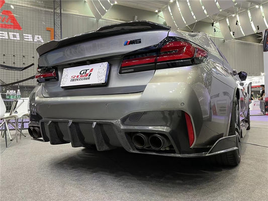 ชิ้นส่วนรถยนต์ ชุดร่างกายใยคาร์บอน สําหรับ BMW M5 F90 M5 F90 ชุดร่างกายใยคาร์บอน หน้าเปลือก Diffuser Spoiler Side Skirt Hood