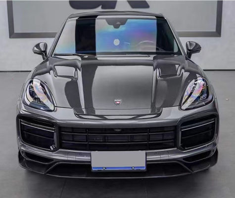 สําหรับ Porsche Cayenne คาร์บอน ไฟเบอร์ Wide Body Kit Cayenne อัพเกรด MSY สไตล์ คาร์บอน ไฟเบอร์ หน้าลิป Diffuser Spoiler Hood