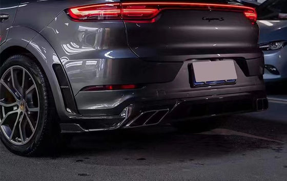 สําหรับ Porsche Cayenne คาร์บอน ไฟเบอร์ Wide Body Kit Cayenne อัพเกรด MSY สไตล์ คาร์บอน ไฟเบอร์ หน้าลิป Diffuser Spoiler Hood