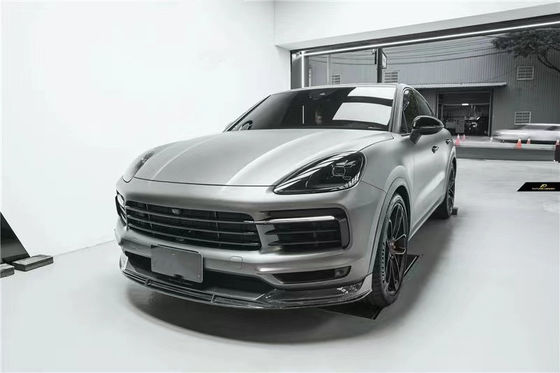 สําหรับ Porsche Cayenne Coupe คาร์บอนไฟเบอร์คอร์ดี้คิต คาเยน คูเป้ อัพเกรด FD-style คาร์บอนไฟเบอร์หน้าลิป Diffuser คอร์ดี้คิต