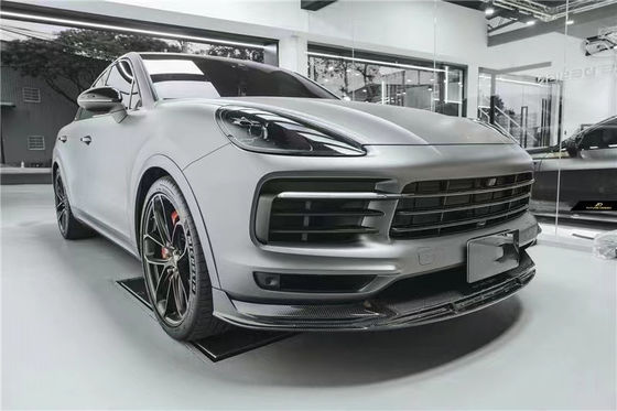 สําหรับ Porsche Cayenne Coupe คาร์บอนไฟเบอร์คอร์ดี้คิต คาเยน คูเป้ อัพเกรด FD-style คาร์บอนไฟเบอร์หน้าลิป Diffuser คอร์ดี้คิต