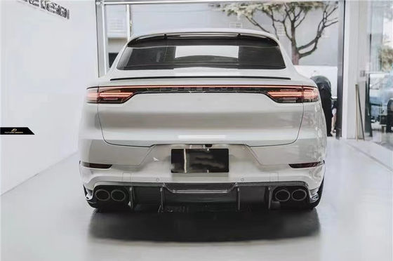 สําหรับ Porsche Cayenne Coupe คาร์บอนไฟเบอร์คอร์ดี้คิต คาเยน คูเป้ อัพเกรด FD-style คาร์บอนไฟเบอร์หน้าลิป Diffuser คอร์ดี้คิต