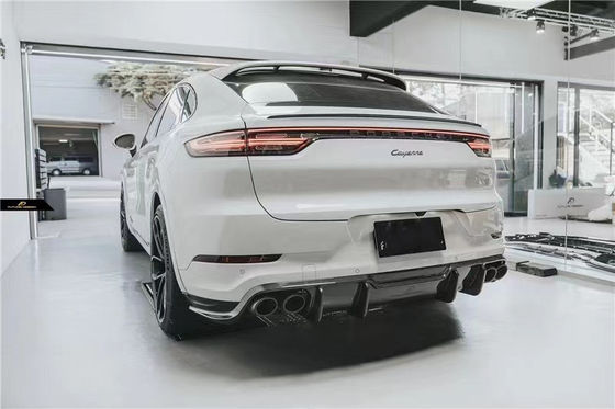 สําหรับ Porsche Cayenne Coupe คาร์บอนไฟเบอร์คอร์ดี้คิต คาเยน คูเป้ อัพเกรด FD-style คาร์บอนไฟเบอร์หน้าลิป Diffuser คอร์ดี้คิต