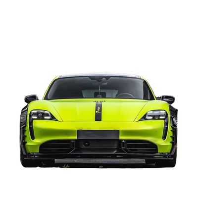 สําหรับ Porsche Taycan Wide-body Kit Taycan อัพเกรดแบบ PD คาร์บอน ไฟเบอร์หน้าลิป Diffuser Spoiler ด้านกระโปรงล้อ