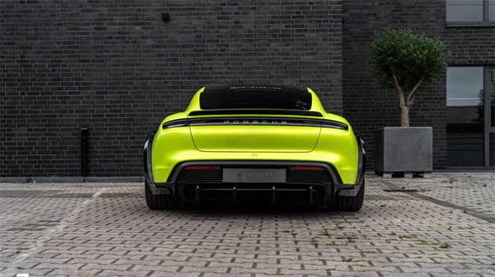 สําหรับ Porsche Taycan Wide-body Kit Taycan อัพเกรดแบบ PD คาร์บอน ไฟเบอร์หน้าลิป Diffuser Spoiler ด้านกระโปรงล้อ