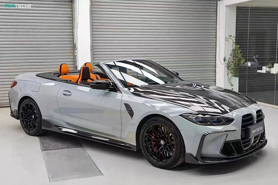 สําหรับ BMW G80 G82M3 M4 คาร์บอนไฟเบอร์ คอร์ดี้คิต G80 G82M3 M4 ปรับปรุง Paktechz Style หน้าลิปดีฟิวเซอร์ สปอยเลอร์ฮูด