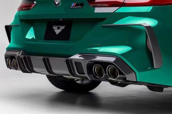 สําหรับ BMW M8 คาร์บอนไฟเบอร์ คอร์ดี้คิท M8 อัพเกรด Vors Style คาร์บอนไฟเบอร์หน้าลิป Diffuser Spoiler Side Skirt คอร์ดี้คิท
