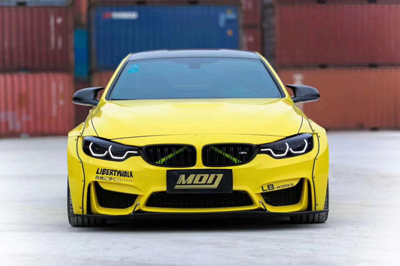 LB Wide-body Kit สําหรับ BMW M4 F82 Wide-body Kit M4 F82 อัพเกรด LB Style ลิปหน้า Diffuser Spoiler คาร์บอน ไฟเบอร์ คอร์ดี้ คิท