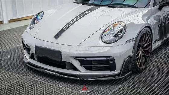 สําหรับ Porsche 992s คาร์บอนไฟเบอร์ คอร์ดี้คิต 992s AE สไตล์แห้ง คาร์บอนไฟเบอร์ หน้าลิป Diffuser Spoiler Side Skirt