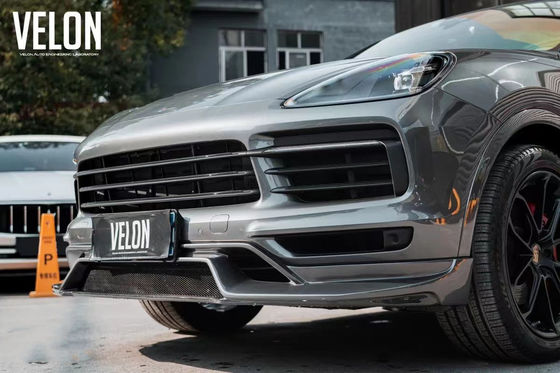แทน 2019 Porsche Cayenne คอร์ดี้คิต ด้านกระโปรงกระโปรงกระโปรงกระเทียมก๊าบอน