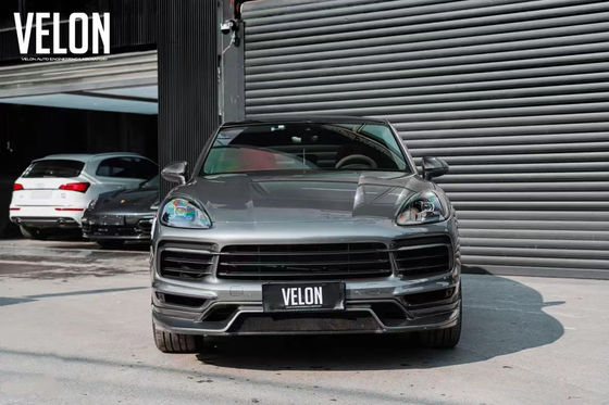 แทน 2019 Porsche Cayenne คอร์ดี้คิต ด้านกระโปรงกระโปรงกระโปรงกระเทียมก๊าบอน