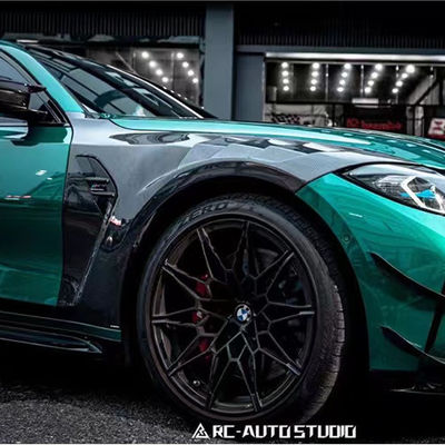 สําหรับ BMW M3 M4 G80 G82 แฟนเดอร์ไฟเบอร์คาร์บอน M3 M4 G80 G82 ปรับปรุงแบบ AE แฟนเดอร์ไฟเบอร์คาร์บอนเบา