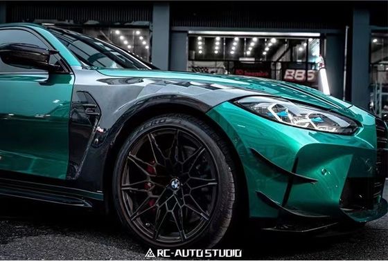 สําหรับ BMW M3 M4 G80 G82 แฟนเดอร์ไฟเบอร์คาร์บอน M3 M4 G80 G82 ปรับปรุงแบบ AE แฟนเดอร์ไฟเบอร์คาร์บอนเบา