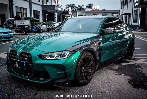 สําหรับ BMW M3 M4 G80 G82 แฟนเดอร์ไฟเบอร์คาร์บอน M3 M4 G80 G82 ปรับปรุงแบบ AE แฟนเดอร์ไฟเบอร์คาร์บอนเบา