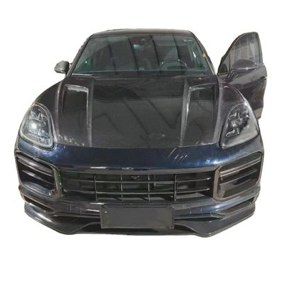 2019 สีดํา Porsche Cayenne คอร์ดี้คิต TH สไตล์ Hood เครื่องเคลือบ