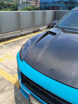 2019 สีดํา Porsche Cayenne คอร์ดี้คิต TH สไตล์ Hood เครื่องเคลือบ