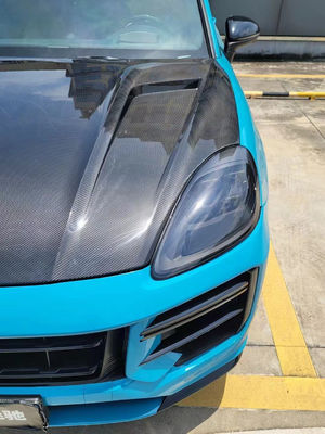 2019 สีดํา Porsche Cayenne คอร์ดี้คิต TH สไตล์ Hood เครื่องเคลือบ
