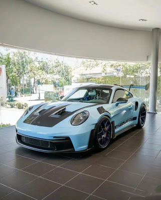 สีน้ําเงิน Porsche Body Kit 992 GT3RS สไตล์ หัวหินใยคาร์บอนแห้ง