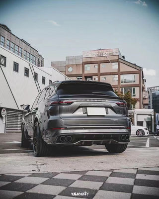 Cayenne Porsche Body Kit เครื่องกระจายริมฝีปากด้านหน้า สายใยคาร์บอนแห้ง