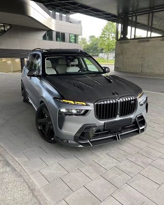 สําหรับ BMW X7 คาร์บอนไฟเบอร์ คอร์ดี้คิต X7 อัพเกรด LD-style คาร์บอนไฟเบอร์หน้าลิป Diffuser Spoiler Hood คอร์ดี้คิต