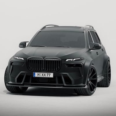 สําหรับ BMW X7 คาร์บอนไฟเบอร์ คอร์ดี้คิต X7 คาร์บอนไฟเบอร์ หน้าลิปดีฟิวเซอร์ สปอยเลอร์ฮูด ด้านกระโปรงกางเกงกางเกงกว้างคอร์ดี้คิต