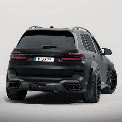 สําหรับ BMW X7 คาร์บอนไฟเบอร์ คอร์ดี้คิต X7 คาร์บอนไฟเบอร์ หน้าลิปดีฟิวเซอร์ สปอยเลอร์ฮูด ด้านกระโปรงกางเกงกางเกงกว้างคอร์ดี้คิต