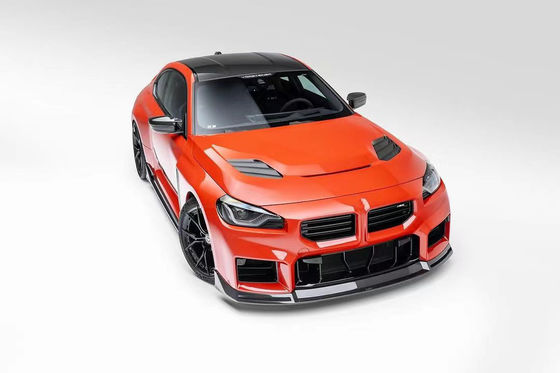 สําหรับ BMW M2 คาร์บอนไฟเบอร์ คอร์ดี้คิต M2 อัพเกรด Vors-style คาร์บอนไฟเบอร์หน้าลิป Diffuser Spoiler Hood