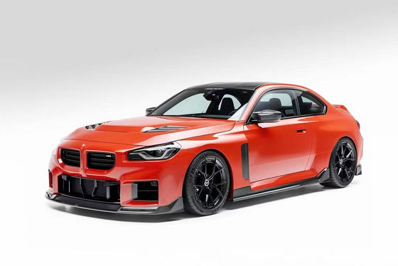 สําหรับ BMW M2 คาร์บอนไฟเบอร์ คอร์ดี้คิต M2 อัพเกรด Vors-style คาร์บอนไฟเบอร์หน้าลิป Diffuser Spoiler Hood