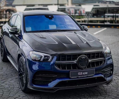 ผลิตภัณฑ์ใหม่ โฮดไฟเบอร์คาร์บอน สําหรับ Mercedes GLE Coupe GLE หมวกเครื่องเคลือบไฟเบอร์คาร์บอน