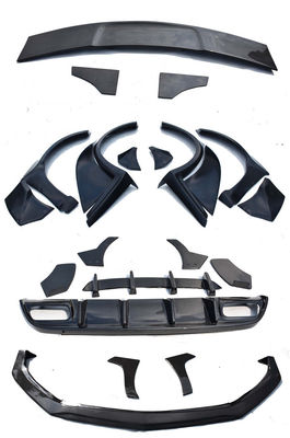 สําหรับ Mercedes AMG A45 คาร์บอน ไฟเบอร์ คอร์ดี้ คิต A45 อัพเกรดท็อปสไตล์หน้าเปลือก Diffuser Spoiler Wide-body Kit