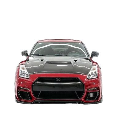 GTR R35 Nissan Body Kit สายคาร์บอน ไฟเบอร์ KP สไตล์ แบมเปอร์ สโพยเลอร์หน้า