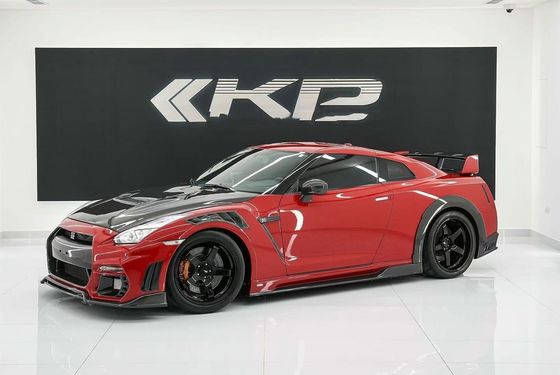 GTR R35 Nissan Body Kit สายคาร์บอน ไฟเบอร์ KP สไตล์ แบมเปอร์ สโพยเลอร์หน้า