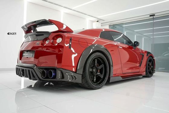 GTR R35 Nissan Body Kit สายคาร์บอน ไฟเบอร์ KP สไตล์ แบมเปอร์ สโพยเลอร์หน้า