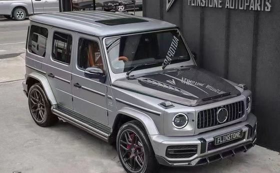 สําหรับ Benz G-Class W464 W463 G500 G550 G63 G350 ผ้าคลุมเครื่องยนต์ใยคาร์บอน W464 W463 Upgrade Topcar Style