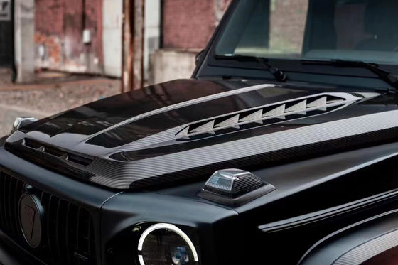 สําหรับ Benz G-Class W464 W463 G500 G550 G63 G350 ผ้าคลุมเครื่องยนต์ใยคาร์บอน W464 W463 Upgrade Topcar Style