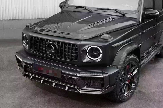 สําหรับ Benz G-Class W464 W463 G500 G550 G63 G350 ผ้าคลุมเครื่องยนต์ใยคาร์บอน W464 W463 Upgrade Topcar Style