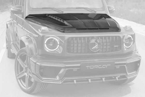 สําหรับ Benz G-Class W464 W463 G500 G550 G63 G350 ผ้าคลุมเครื่องยนต์ใยคาร์บอน W464 W463 Upgrade Topcar Style