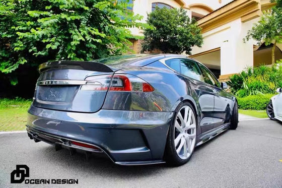 สําหรับ Tesla Model S Body Kit MODEL S อัพเกรดแบบ PD หน้าและหลัง Bumper Spoiler Body Kits