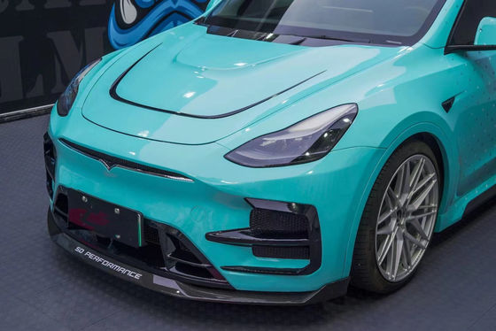 สิ้นส่วนรถยนต์สําหรับ Tesla MODEL Y Body Kit MODEL Y อัพเกรดแบบ SD หน้าและหลัง แบมเปอร์สปอยเลอร์ คาร์บอนไฟเบอร์ คอร์ดี้คิต