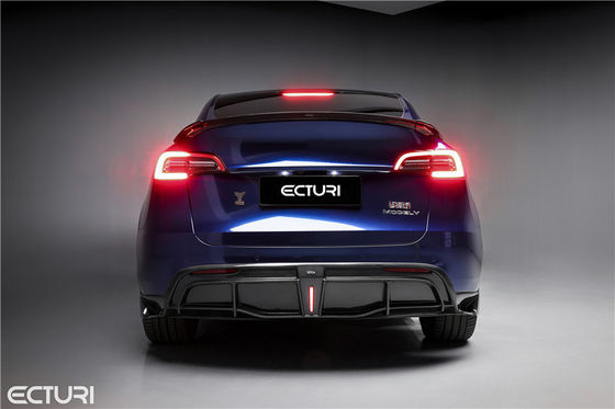 ชิ้นส่วนรถยนต์ ชุดร่างกายใยคาร์บอนสําหรับเทสลา MODEL Y MODEL Y Upgraded Ecturi Style ชุดร่างกายหน้าเปลือก Diffuser Spoiler