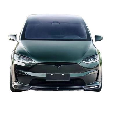 CMST Tesla Model X Body Kit สีเขียวเข้ม Tesla Widebody Kit 2023 เครื่องกระจายฝีปากด้านหน้า