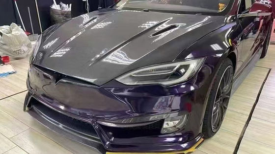 รุ่น S Tesla Body Kit 2017 - 2019 แบมเปอร์หลัง สปอยเลอร์หมวกยนต์