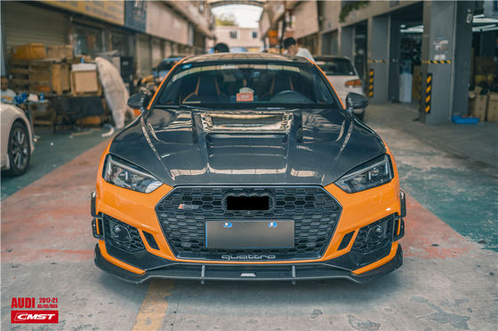 สิ้นส่วนรถยนต์สําหรับ Audi A5 S5 RS5 โฮดไฟเบอร์คาร์บอน A5 S5 RS5 ปรับปรุงกระบวนการโปร่งใส